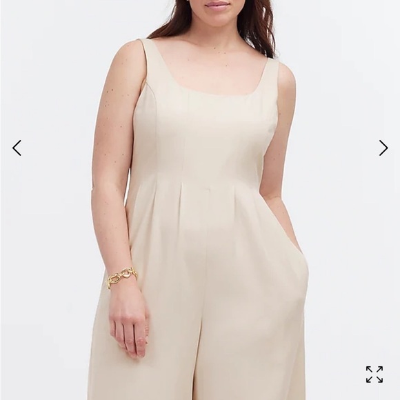 Madewell muted stone Wide-Leg Tank Jumpsuit in Drapey Twill - Picture 2 of 6